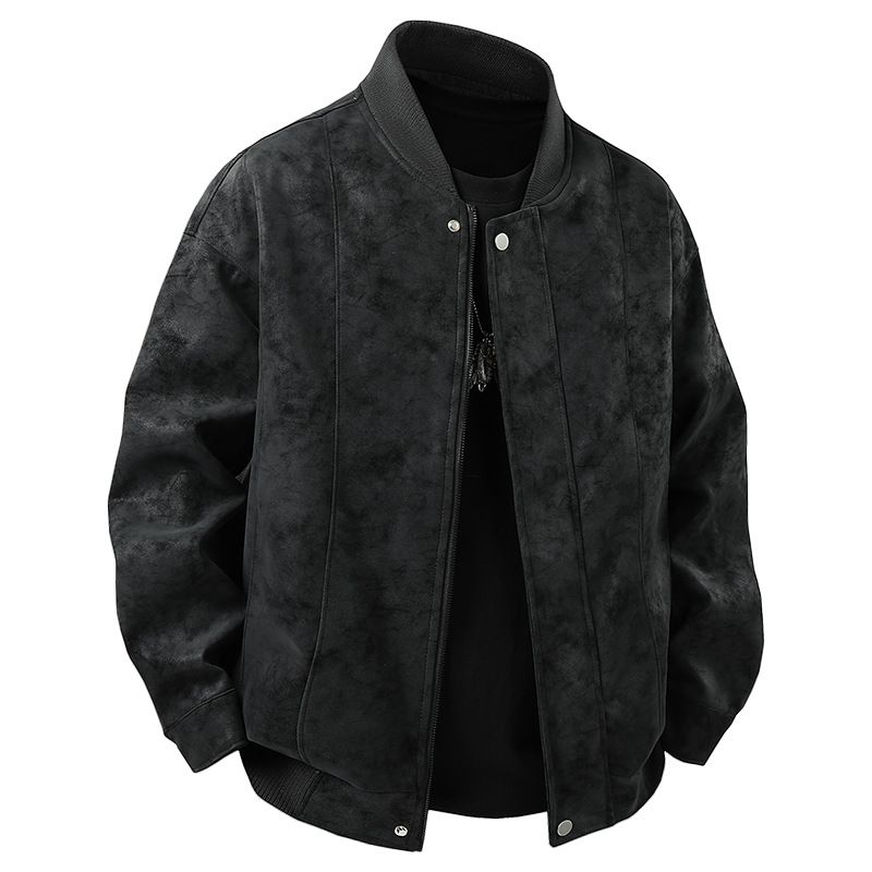 Men's Leather Jacket Youth Jacket Casual Top Coat_viptrois.com