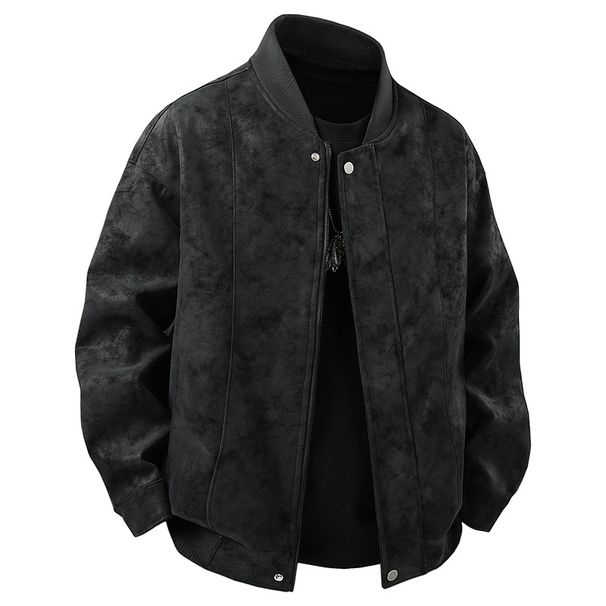 Men's Leather Jacket Youth Jacket Casual Top Coat_viptrois.com