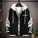 2026 Fashion Hoodies Outerwear Youth/Men Splicing Long Sleeve Loose Zipper Hooded Sweatshirts M-3XL_viptrois.com