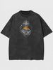 Vintage Style T Shirt Mountain Compass Graphic Washed Cotton Oversized Fit Unisex Outdoor Adventure Wear_viptrois.com