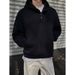 Pure Heavyweight Double Layer Collar Button Hooded Fleece Sweatshirt For Women And Men, Autumn Niche Trendy Brand, Loose Lazy_viptrois.com