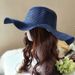 Women's Summer Straw Sun Hat - Wide Brim, M (56-58cm), UV Protection, Handmade, Wave Design, Breathable For Beach/Vacation, Cute & Fresh Style_viptrois.com