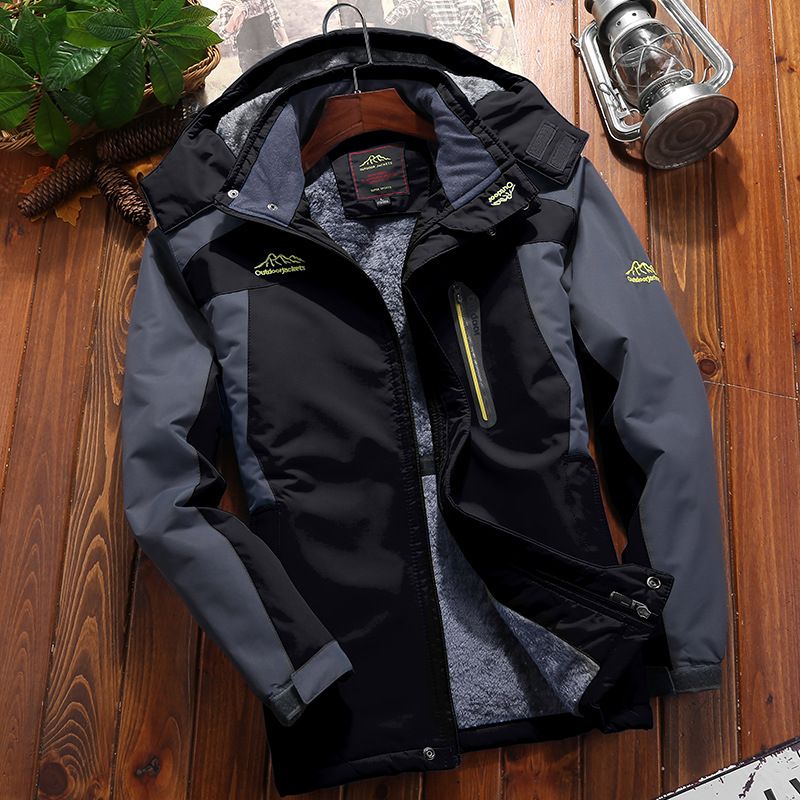 Men's Clothing plus velvet charge clothing warm coat Team multi-functional hiking and skiing mountaineering clothing _viptrois.com