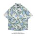 Men's Tie Dye Shirt Short Sleeved Thin Summer Style Sophisticated Cool Three Quarter Sleeve Loose Fitting Retro Jacket_viptrois.com