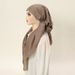 Women's Scarves New Ethnic Style Triangular Scarf Head Cap Malaysian Temperament Elastic Headscarf Versatile Long Tail Hat_viptrois.com
