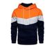 Men's Color-Block Hoodie | Oversized Fleece-Lined Pullover With Side Pockets | Streetwear Essential (White, Khaki, Yellow, Orange, Red)_viptrois.com