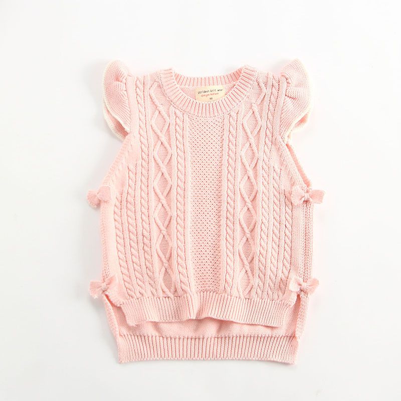 One Piece Drop Shipping 2021 New Children's Clothing Children's Sweater Girls Vest Spring Autumn Winter Baby Outer Wear Knitted Vest_viptrois.com