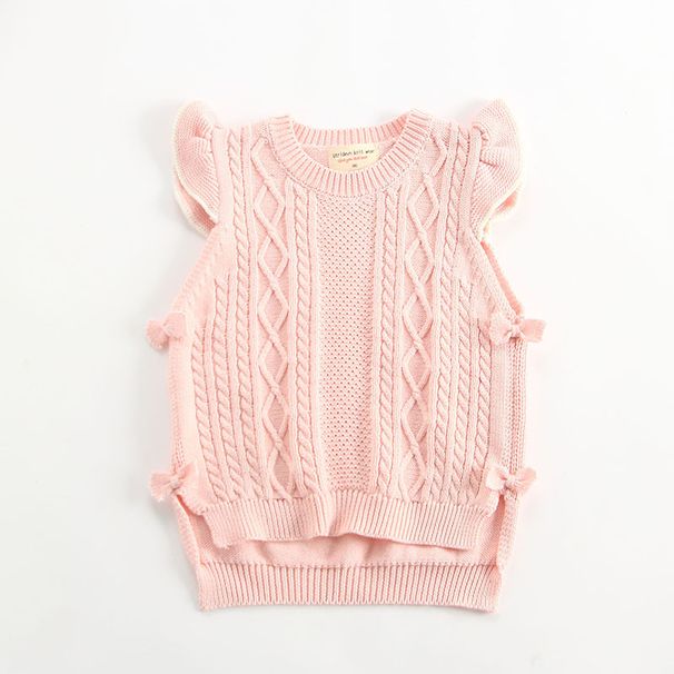One Piece Drop Shipping 2021 New Children's Clothing Children's Sweater Girls Vest Spring Autumn Winter Baby Outer Wear Knitted Vest_viptrois.com
