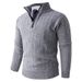 Men's Clothing Men's Autumn Knit Sweater – Half-Zip Pullover (Breathable, Anti-Wrinkle, 4 Sizes, 3 Colors)_viptrois.com