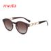 New Hollow Metal Round Chain Decorative Foot Polarized Sunglasses Cross Border Wholesale Round Frame Sunglasses_viptrois.com