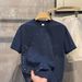Heavyweight Short-sleeved T-shirt For Men, New Summer Loose Half-sleeved Men's Top, American-style Ink-wash Printed T-shirt_viptrois.com