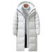 A Long, Knee-length Windproof Hooded Jacket For Young Men In Winter_viptrois.com