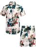 2026 New Men's Beachwear Set For Summer - 2-piece Floral Shirt And Shorts_viptrois.com