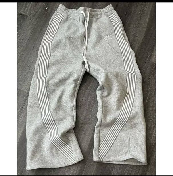 Men's Clothing Spring And Autumn Thin Buttoned Casual Sweatpants Men's Trendy Brand Ins Loose Straight Striped Color Matching Sports Trousers_viptrois.com