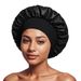 Women's Wide Brim High Elasticity Sleep Hairdressing Bath Cap High-end Material Silk Satin Hair Protection Hat_viptrois.com