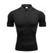 Men's Quick-drying Tights, Polo Shirts, Summer Lapels, Short-sleeved T-shirts, Quick-drying, High-elasticity, Ice Silk, Running Training Clothes_viptrois.com