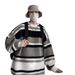 Pure Soft Cozy Color-Block Striped Sweater For Men, New Autumn And Winter Round Neck Inner Layer, Warm Loose Base Knit Top_viptrois.com