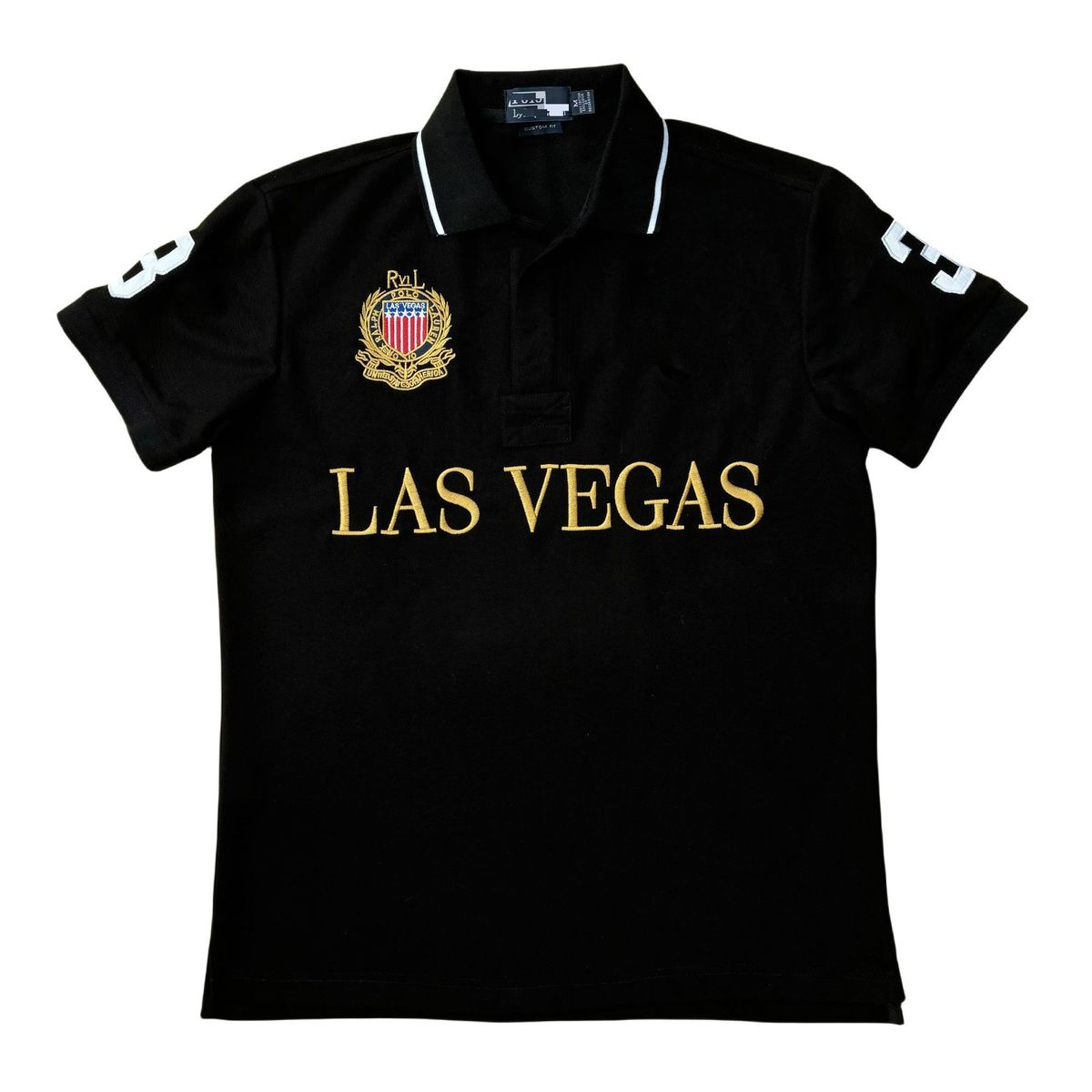Men's Clothing European And American City Series Men's Sports Polo Shirt T Shirt Embroidered Letter Short Sleeve_viptrois.com