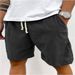 Summer 2025 Fashion Men's Mid Waist Lace-Up Corduroy Casual Sport Shorts S-5XL_viptrois.com