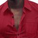 Men's Slim Fit Checkered Dress Shirt – Long Sleeve Business Casual Button-Down With Chest Pocket (S-3XL) – Wrinkle-Resistant Polyester Blend_viptrois.com