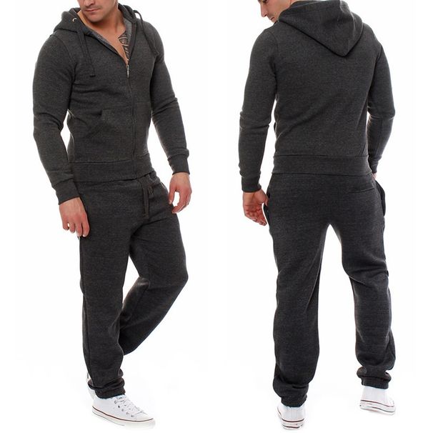 Men's Zip-Up Hoodie & Jogger Pants Set – Trendy Casual Athleisure Outfit (3 Colors, S-XXL) | Breathable & Stylish Loungewear_viptrois.com