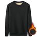Men's Clothing Lambskin Winter Plush Thick Round Neck Sweatshirt Autumn And Winter Warm Thick Bottoming Shirt Inner Wear Men's Clothing_viptrois.com