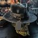Halloween "Sad Reaper" handmade skull hat plush cowboy hat Halloween_viptrois.com