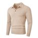 Men’s Button-Up Square Neck Knit Sweater – Spring/Autumn Casual Long Sleeve Pullover_viptrois.com