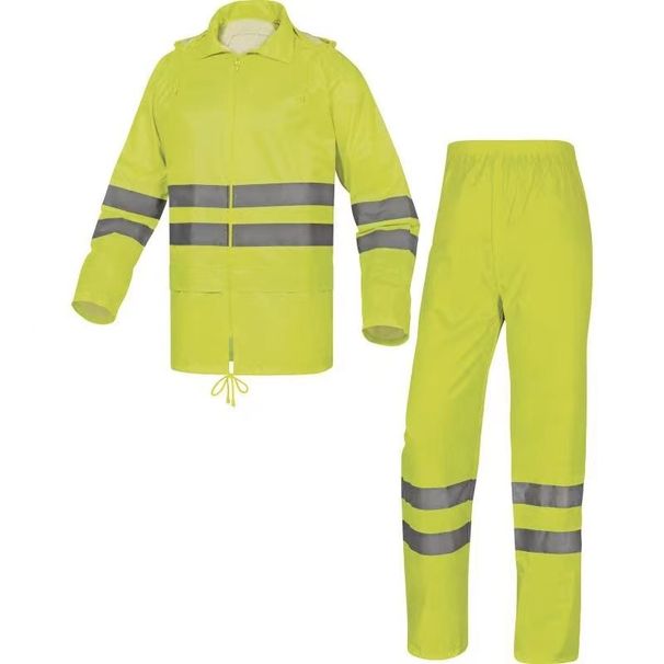 Men's Clothing Coated With Reflective Strips Split Fluorescent Raincoat Riding Electric Vehicle Suit Raincoat_viptrois.com