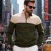 American Heavy Velvet Winter Casual Color Matching Loose Men's Large Size Stand Collar Zipper Sweatshirt Men_viptrois.com
