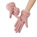 Cashmere gloves winter and autumn plus velvet thickened to keep warm version cute driving touch screen cashmere gloves to keep warm_viptrois.com