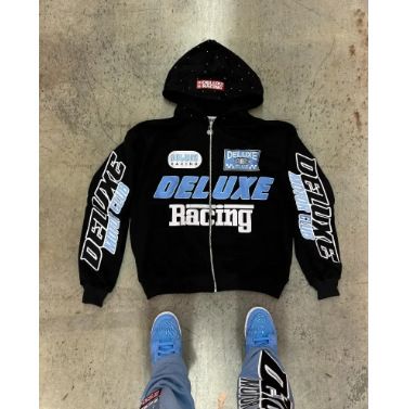 Bacing Printed Zipper Cardigan National Trend Treasure Boy Hooded Sweatshirt New Style_viptrois.com