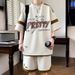 Casual Sports Men's Plus Size Summer Short Sleeve T-Shirt Shorts Cool Stylish Outfit Complete Set_viptrois.com
