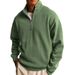 Men's Versatile Half-Zip Stand Collar Sweatshirt - Fleece-Lined Pullover For Casual & Sporty Looks (S-5XL, 12 Colors)_viptrois.com