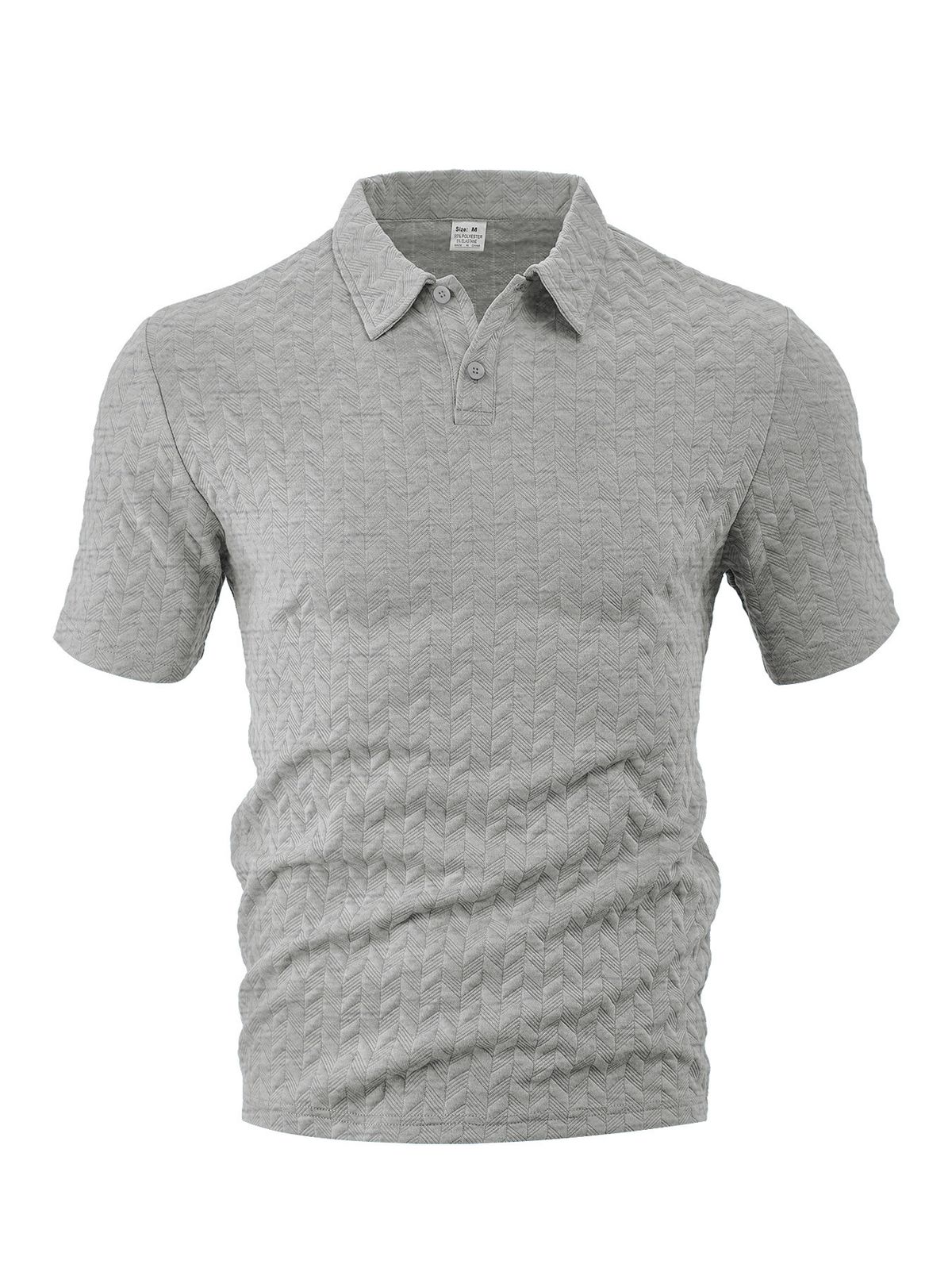 Men's Clothing European And American Men's Jacquard Polo Shirt Summer Thin Breathable Sweat Wicking Short Sleeved Trendy Style_viptrois.com