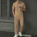 Men's Casual Sports Polo Shirt And Trousers Suit Short Sleeved Ribbed Collar New Spring And Autumn_viptrois.com