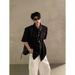 European And American Cross-border Summer New Short-sleeve Shirt, Geometric Print Four-way Stretch Button-up Men's Shirt_viptrois.com