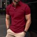 2025d Trendy Sports Casual Men's Plus Size Summer Thin Solid Color Short Sleeve_viptrois.com