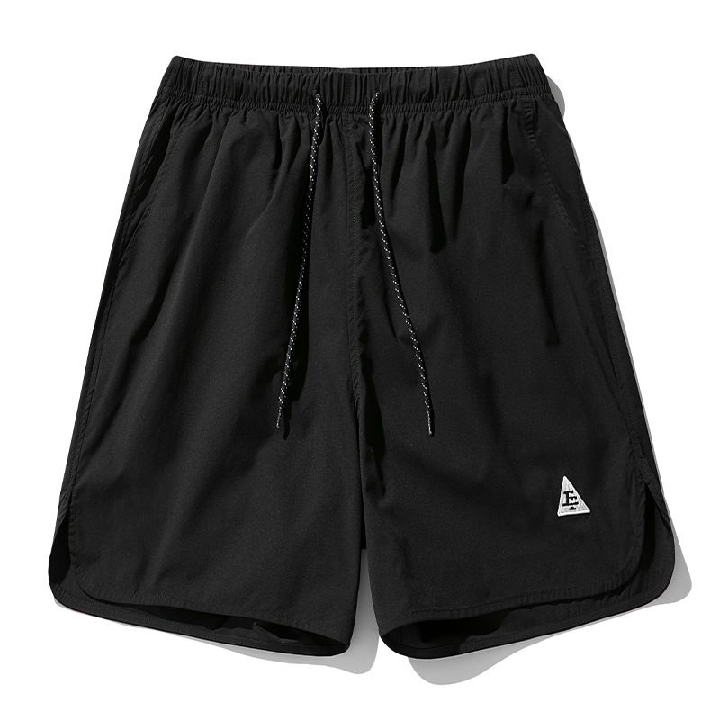 Men's Clothing Hem Arc Slit Design Functional Sports Shorts_viptrois.com