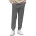 Men's Waffle Knit Jogger Pants - Breathable Stretch Casual Trousers For Sports & Lounge, Solid Colors (Navy/Black/Gray/White/Khaki/Olive) S-XXXL_viptrois.com