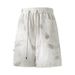 Tie-Dye Summer Shorts For Men | Loose Fit Casual Silk Shorts With Elastic Waist, Streetwear Relaxed Loose Fit_viptrois.com