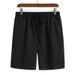 Men's Solid Color Loose Shorts Fashion Men's Casual Large Size Beach Shorts_viptrois.com