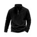Cross-border American Winter Fleece Heavy Loose Outdoor Men's Thermal Stand-up Collar Semi-zipper Sports Bottoming Sweater_viptrois.com
