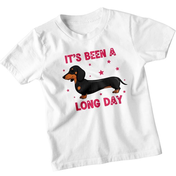 Its Been A Long Day Dachshund Dogs 100% Cotton T-shirt Mens Tees Top Funny Animal Tee_viptrois.com