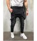 Men's Solid Color Casual Jeans With Suspenders_viptrois.com
