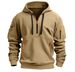 Autumn Winter Hoodie Zipper Multi-Pocket Pullover Men's Sports Casual Jacket European Size_viptrois.com