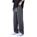 Casual Summer New Ice Silk Men's Straight American Style Trousers Sports Long Pants_viptrois.com