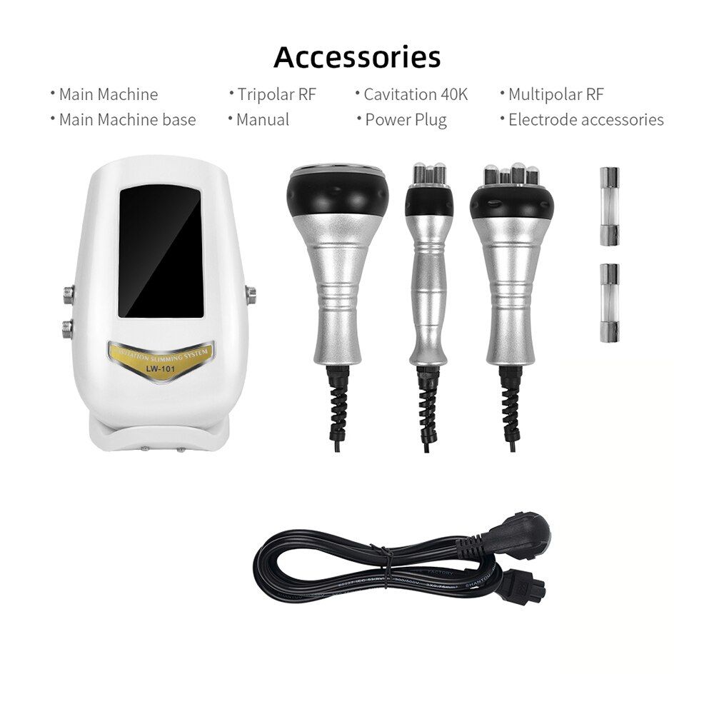 40K 3 in 1 Cavitation Ultrasonic Body Slimming Machine RF Beauty Device Facial Massager Care Tool Skin Tighten Face Lifting Skin_viptrois.com
