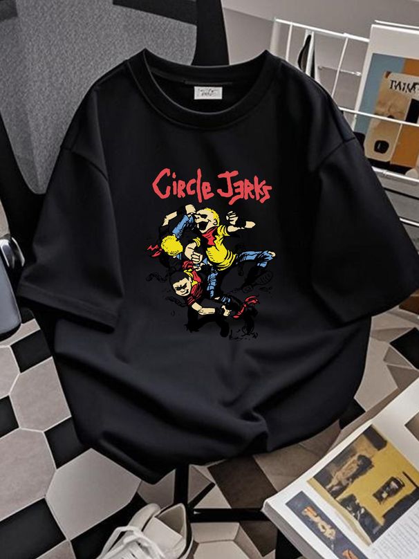 Circle Jerks Thrashers Punk Rock T Shirt TE1643 Slightly Top For Everyday Wear Stretched Stylish Summer Comfortable Graphic Fashion Soft_viptrois.com