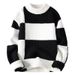 Autumn And Winter Semi-turtleneck Knitted Bottoming Shirt Men's Trendy Brand Contrasting Sweater Youth Casual Versatile Trendy Top_viptrois.com